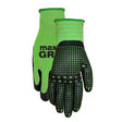 Midwest Quality Gloves Max Grip S Nitrile/Spandex Black/Green Grip Gloves, Pack of 6