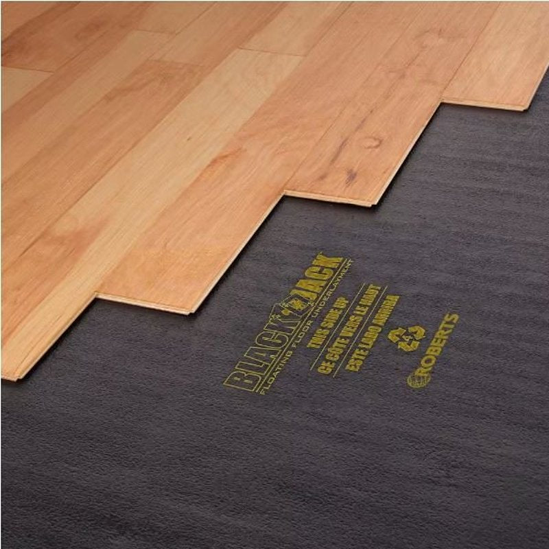 Roberts 70-026 Flooring Underlayment, 100 sq-ft Coverage Area, 28 ft L, 43 in W, 2.5 mm Thick, Foam