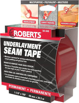 Roberts 50-040 Underlayment Seam Tape, 1-7/8 in W, 100 ft L, 0.005 in Thick, PVC Backing, Red