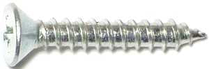 Midwest Fastener 02556 Series Screw, 100 PK, #8 Thread, 1 in L, Coarse Thread, Flat Head, Phillips Drive, Sharp Point
