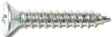 Midwest Fastener 02556 Series Screw, 100 PK, #8 Thread, 1 in L, Coarse Thread, Flat Head, Phillips Drive, Sharp Point
