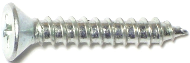 Midwest Fastener 02556 Series Screw, 100 PK, #8 Thread, 1 in L, Coarse Thread, Flat Head, Phillips Drive, Sharp Point