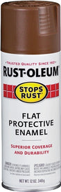 Rust-Oleum 214085 Rust Preventative Spray Paint, 12 oz Can, 6 to 10 sq-ft Coverage Area, Oil Base, Flat, Brown