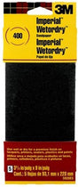 3M 5920-18-CC Sandpaper, 9 in L, 3.66 in W, Extra Fine, 400 Grit, Silicon Carbide Abrasive, Paper Backing