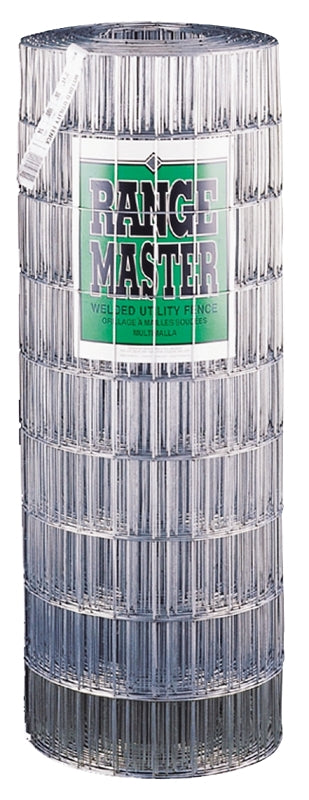 Rangemaster 7753 Welded Utility Fence, 50 ft L, 48 in H, 2 x 4 in Mesh, 14, Galvanized