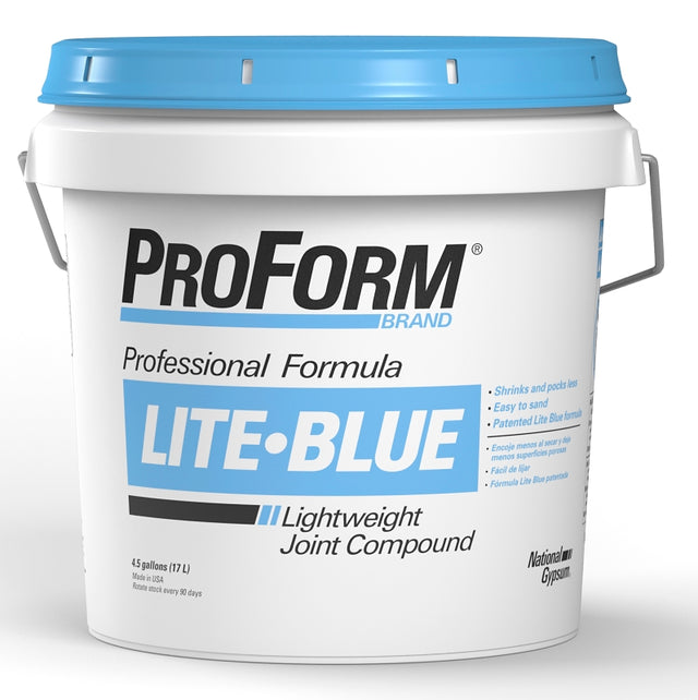 Proform Lite Blue JT0083 Joint Compound, Paste, Gray, 4.5 gal, Pail