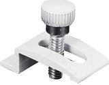 Prime-Line 326-0197 Storm Door Panel Clip, 3/4 in L x 1/2 in W x 1/4 in D Dimensions, Aluminum, White, Pack of 6