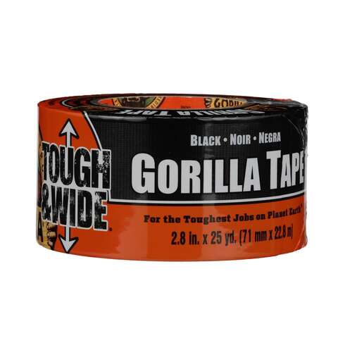 Gorilla 2.88 in. W X 25 yd L Black Duct Tape