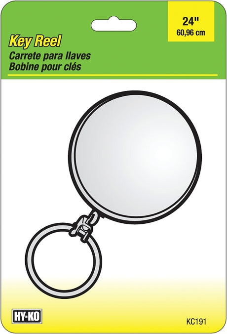 Hy-Ko KC191 Key Ring, 0.81 in L x 3-3/4 in W x 5-1/2 in H Dimensions, Chrome