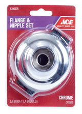 Ace Chrome Flange and Nipple Set