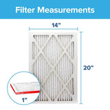 Filtrete 14 in. W X 20 in. H X 1 in. D 1000 MPR Pleated Air Filter 2 pk, Pack of 3