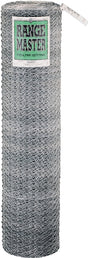 Rangemaster 6026 Poultry Net, 50 ft L, 36 in W, 20, Hexagonal Mesh, 2 in Mesh, Galvanized Steel