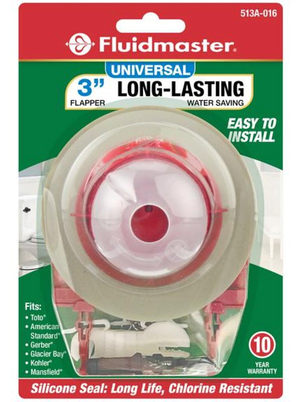 Fluidmaster 513A-050-P4 Universal Flapper, For: American Standard, Kohler, Gerber, Toto Toilets