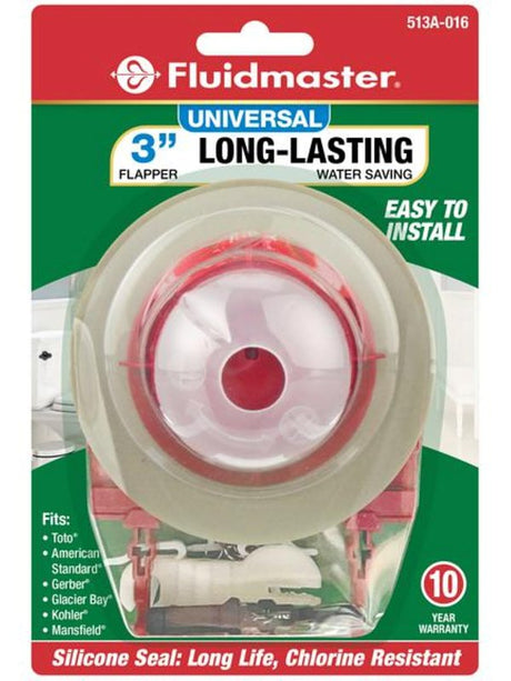 Fluidmaster 513A-050-P4 Universal Flapper, For: American Standard, Kohler, Gerber, Toto Toilets