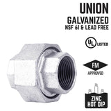 STZ Industries 2-1/2 in. FIP each X 2-1/2 in. D FIP Galvanized Malleable Iron Union