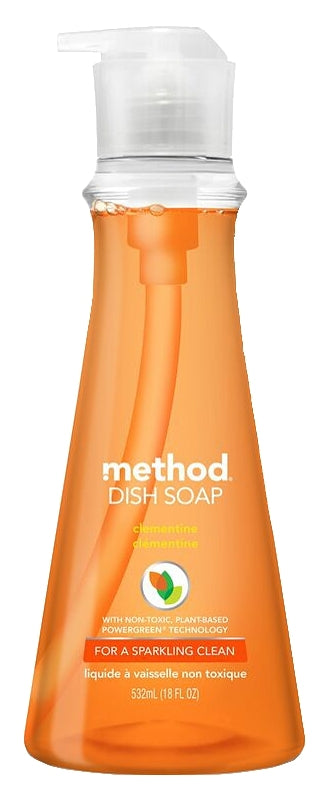 method 735 Dish Soap, 18 fl-oz, Liquid, Clementine, Orange