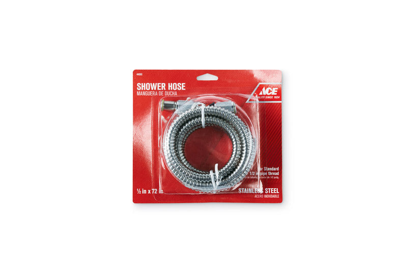 Ace Chrome Stainless Steel 72 in. Shower Hose