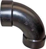 Canplas 102276BC Long Sweep Pipe Elbow, 1-1/2 in, Hub, 90 deg Angle, ABS, Black