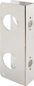 Prime-Line U 10539 Series Lock and Door Reinforcer, Stainless Steel, 2-3/8 in Backset, 1-3/4 in Thick Door, 10-7/8 in H