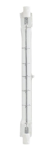Feit Electric BPQ300T3/CL/2 Halogen Bulb, 0.31 in Dia x 4.71 in L Dimensions, 300 W, R7 Lamp Base, J T3 Lamp