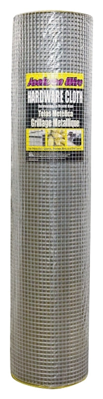 Jackson Wire 11 03 39 13 Hardware Cloth, 100 ft L, 48 in W, 19 ga, 1/2 x 1/2 in Mesh, Galvanized