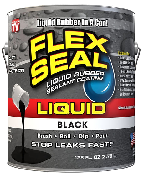 Flex Seal US855BLK01-2 Rubberized Coating, Black, 1 gal Can