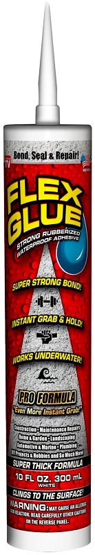 Flex Seal GFSTANR10 Flex Glue, White, 10 oz Cartridge
