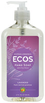 Ecos 9665/6 Hand Soap Clear, Liquid, Clear, Lavender, 17 oz, Bottle