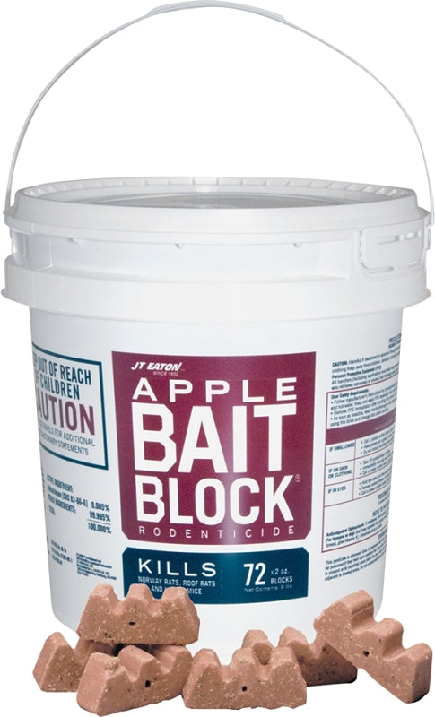 J.T. Eaton 709AP Bait Block, 9 oz Pail, Apple, Solid