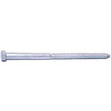 Midwest Fastener 05603 Lag Screw, 1/2-6 Thread, 10 in OAL, 2 Grade, Galvanized Steel, SAE Measuring
