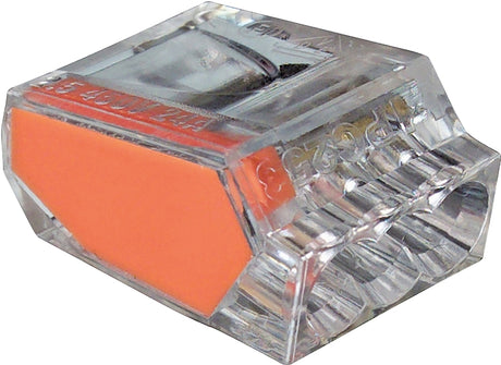 Gardner Bender PushGard 19-PC3 Wire Connector, 22 to 12 AWG Wire, Copper Contact, Clear/Orange, 10/CD