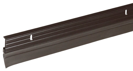 Frost King B59/36H Door Sweep, 36 in L, 1-5/8 in W, Vinyl Insert, Aluminum Flange