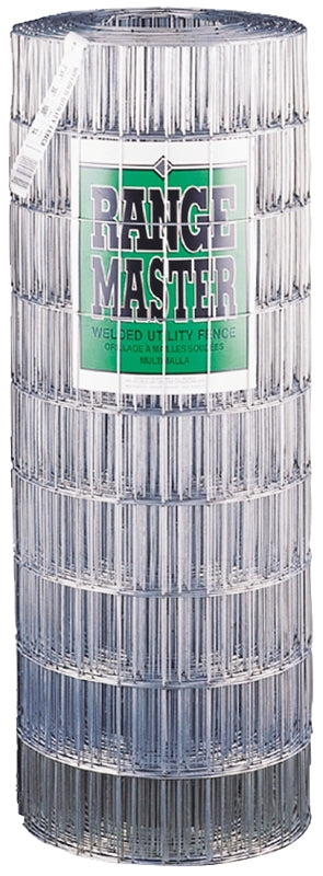 Rangemaster 7743 Welded Utility Fence, 100 ft L, 48 in H, 2 x 4 in Mesh, 14, Galvanized