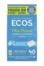 Ecos 9637/06 Laundry Detergent Pack, 40, Capsule, Free and Clear