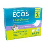 Ecos 9538/10 Laundry Detergent, 50, Sheet, Lavender Vanilla