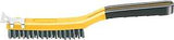 ALLWAY SB319/SS Wire Brush with Scraper, Stainless Steel Bristle, 14 in OAL
