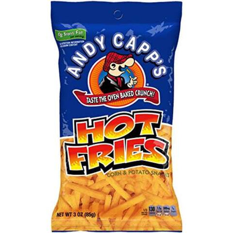 Andy Capp's Hot Fries Snack 3 oz Bagged, Pack of 12