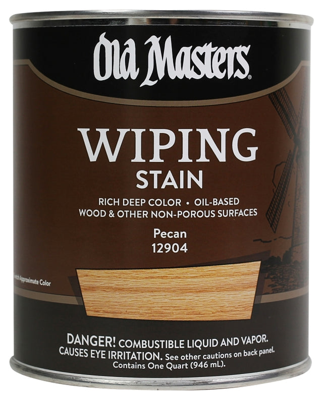 Old Masters 12904 Wood Stain, Pecan, Liquid, 1 qt Can
