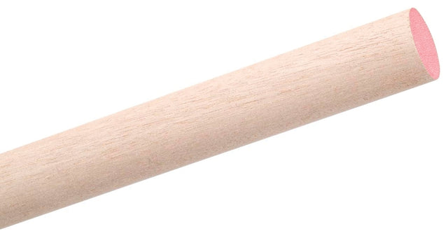 Waddell 6418UB Dowel, 1-1/8 in Dia, 48 in L, Hardwood, Pink, Pack of 4