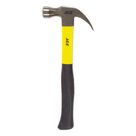 Ace 20 oz Smooth Face Claw Hammer Fiberglass Handle