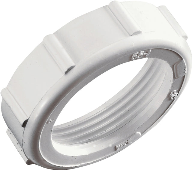 Plumb Pak PP209255 Series Slip-Joint Nut, Specifications: 1-1/2 in IPS x 1-1/2 in Tube, PVC, White
