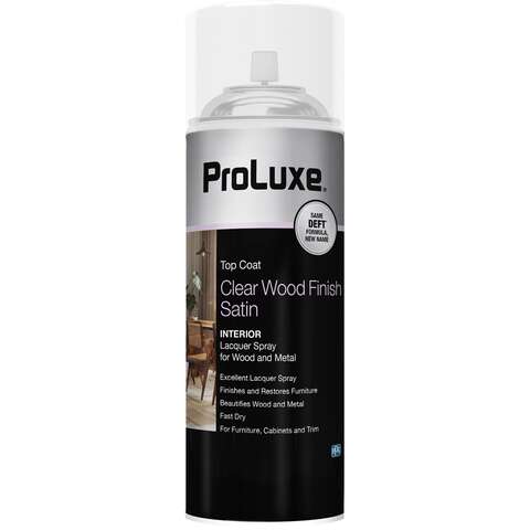 Proluxe Satin Clear Oil-Based Wood Finish Lacquer Spray 12.25 oz, Pack of 6