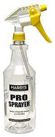 Harris PRO-32 Spray Bottle, 32 oz, Clear, Adjustable Nozzle, Plastic