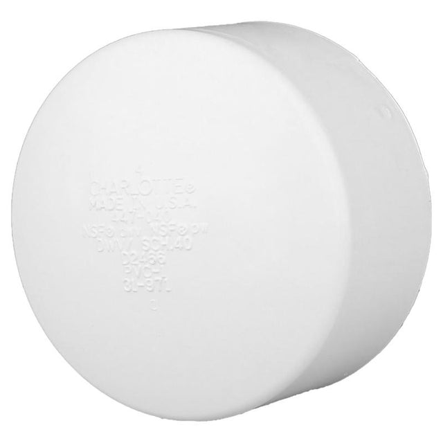 Charlotte Pipe Schedule 30 3 in. Hub X 3 in. D Hub PVC Cap 1 pk