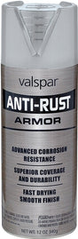 Valspar Armor 044.0021956.076 Rust Preventative Spray Paint, Gloss, Nickel, 12 oz, Can