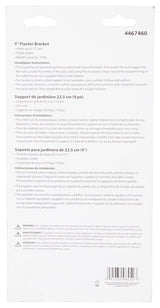 Landscapers Select GB0363L Hanging Plant Bracket, 9-5/8 L, Steel, Forest green, Wall Mount Mounting