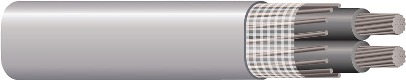 Southwire 4/ 4/0 4/0X100 Service Entrance Cable, Gray Sheath, 205 A, 3-Conductor, PVC Insulation