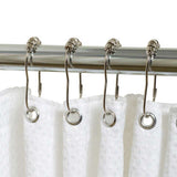 Zenna Home Chrome Silver Metal Shower Curtain Rings 12 pk