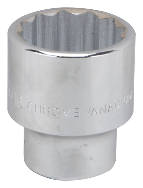 Vulcan MT-SS6050 Drive Socket, 1-9/16 in Socket, 3/4 in Drive, 12-Point, Chrome Vanadium Steel, Chrome