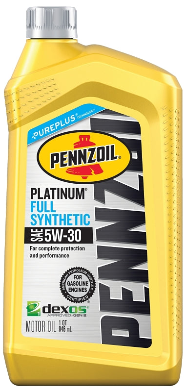 Pennzoil Platinum 550022686/5063684 Motor Oil, 5W-20, 1 qt Bottle, Pack of 6